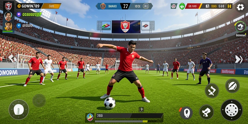 Tangkapan layar gameplay <strong>GOWIN789</strong> menampilkan pertandingan olahraga yang mendebarkan.