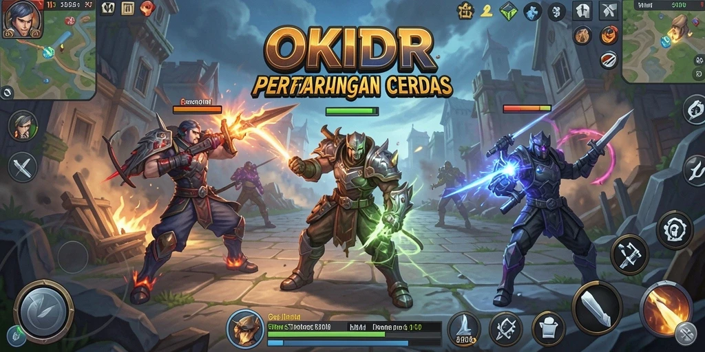 Tampilan gameplay seru dari OKIDR yang penuh strategi.