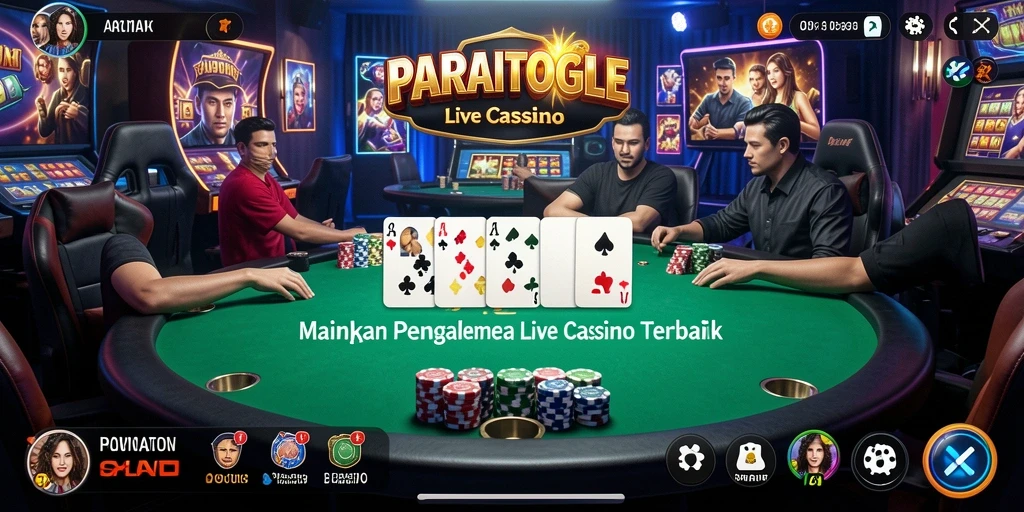 Screenshot gameplay Live Casino di PARTAITOGEL dengan dealer profesional.