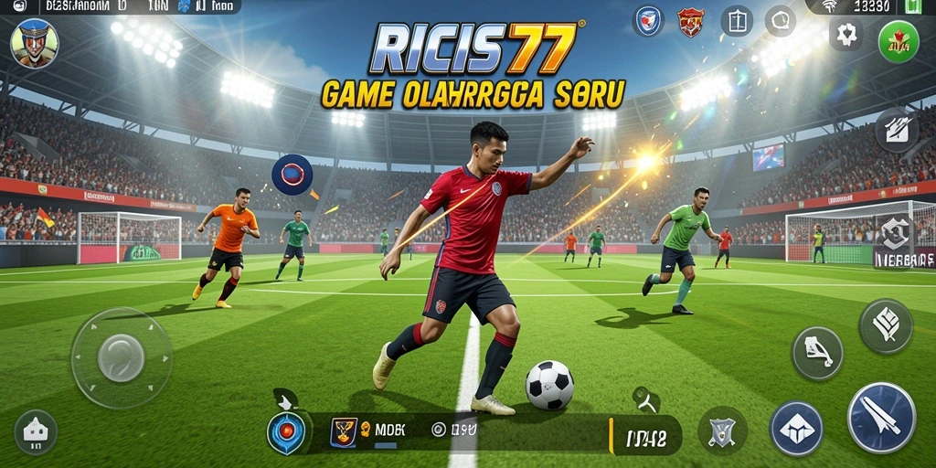 Screenshot gameplay RICIS77 yang menampilkan aksi olahraga yang seru.