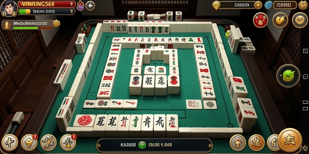 Screenshot gameplay WINNING568 menampilkan serunya permainan Mahjong.